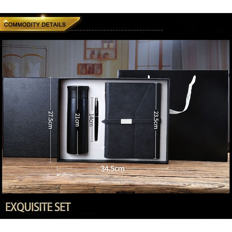 Kid Promotion Classical Leather Business Office Stationery Men Gift Sets