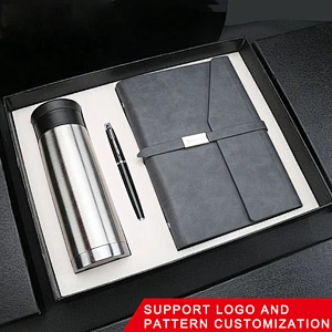 annual meeting notebook gift set 350ml flask bottle notepad roller pen business gift agent gift manufacturers merchants
