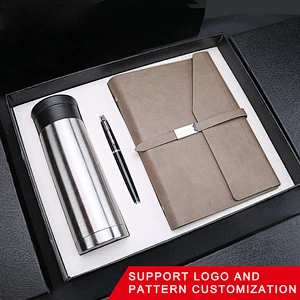flask gift set annual meeting notebook 350ml flask bottle notepad roller pen business gift agent gift manufacturers merchants