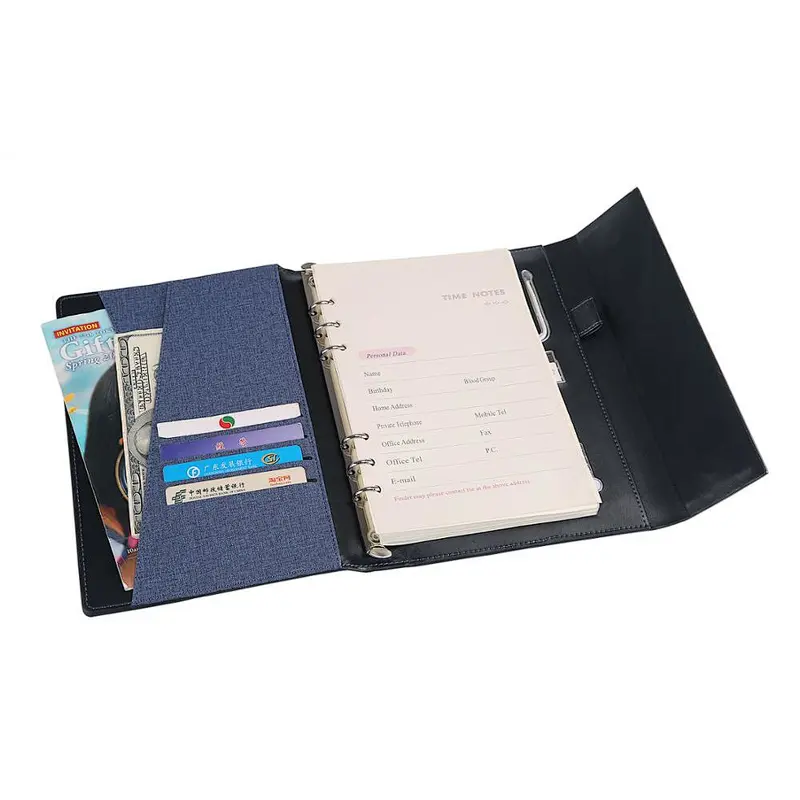 Gift items for 2020 gadget for men useful wireless charger notebook with custom logo