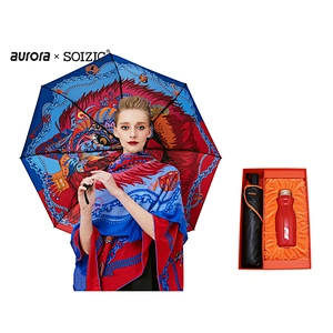 China Factory Custom Nano Goddess Cup Silk Scarf Set