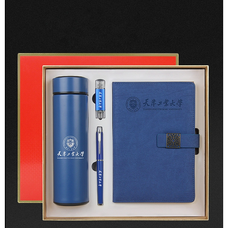 Luxury PU Leather Cover Business Notepad and Pen Stationery Gift Set