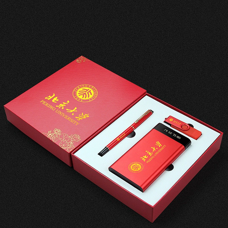 2019 Hot Selling Power Bank Gift Set 10000 mah Powerbank With Usb Flash Drive And Pen