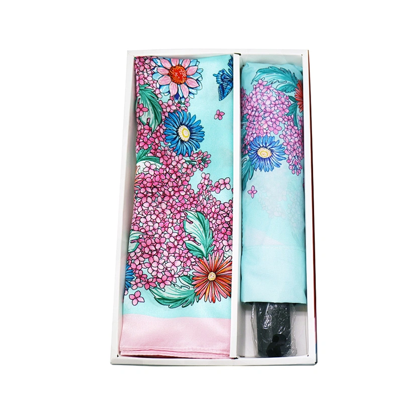 Nile Riverside Silk scarf and Art Umbrella Suit set