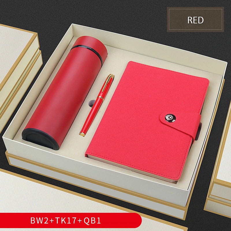 Corporate gifts 2019 business gift box with stainless steel bottle pen and notepad