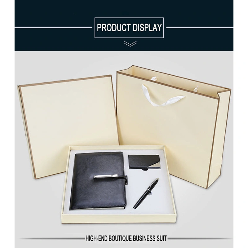 annual meeting card holder roller pen A5 notepad business gift set  wholesale agent distribution customized logo