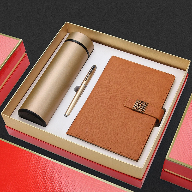 vacuum cup notebook metal pen creative promotional gift set cooperation business gift set distribution
