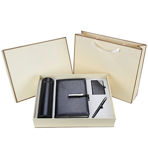 Good agent project 500ml flask card holder roller pen A5 notepad business gift set  wholesale distribution  logo