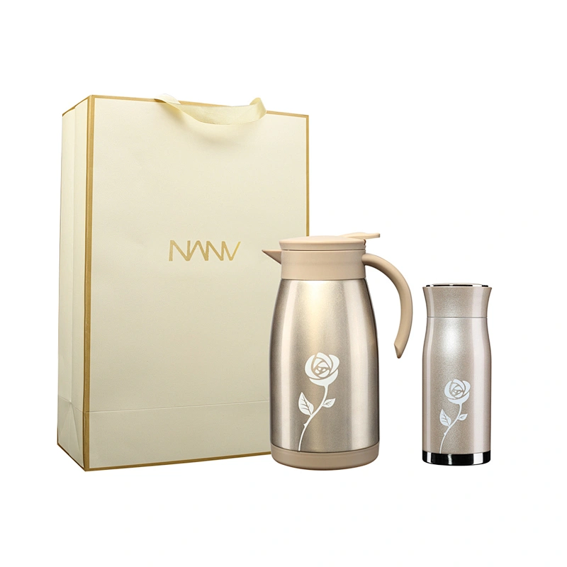 Corporate gift sets 304 stainless steel bottle and cup for adults