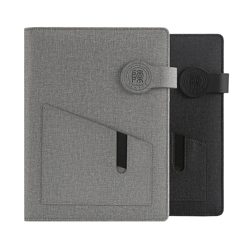 Custom logo PU leather wireless USB power bank Notebook