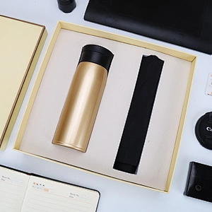 agent distribution 350ml flask bottle black umbrella business gift Company annual meeting business gift set