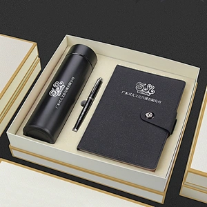 cooperation business gift set distribution 500ml flask bottle notepad metal pen business gift china supplier