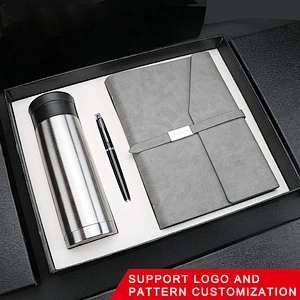 annual meeting notebook gift set 350ml flask bottle notepad roller pen business gift agent gift manufacturers merchants