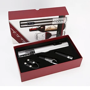Wine accessories gift set for business partner with electric wine opener