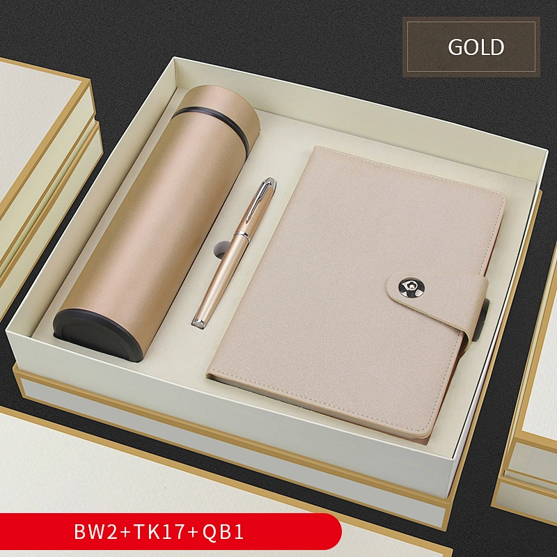 Corporate gifts 2019 business gift box with stainless steel bottle pen and notepad