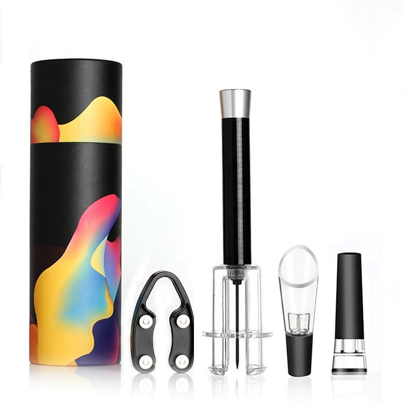 4-piece gift set new pack metal air pump opener for corporate gifts 2019