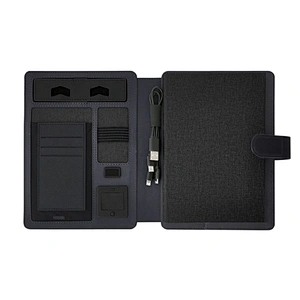 2019 New Hardcover Pu Leather Agenda USB And Power Bank notebook