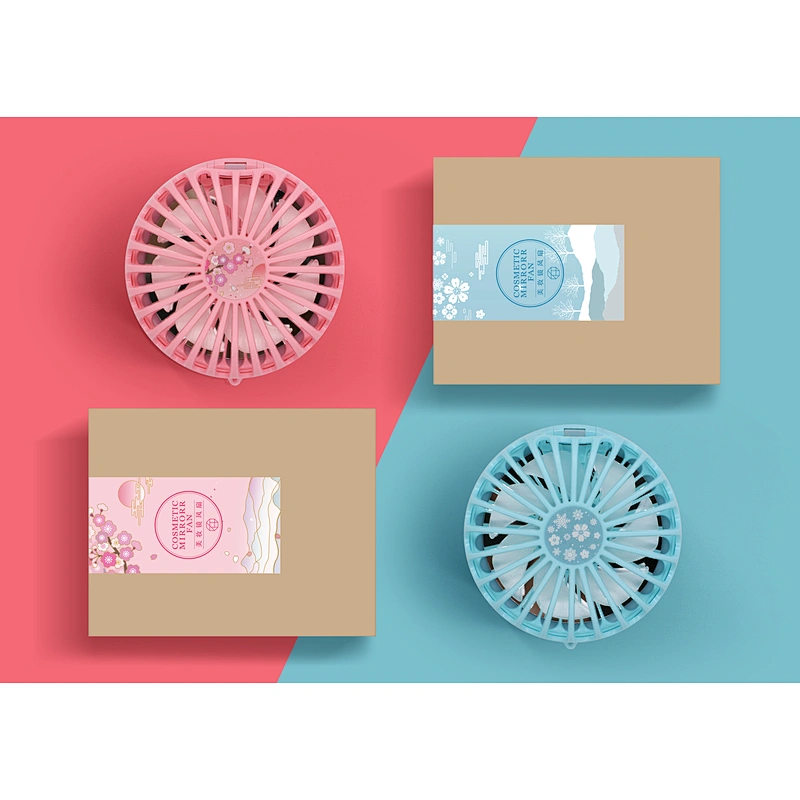 Makeup mirror small fan