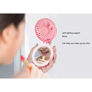 Makeup mirror small fan