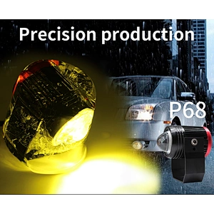 Lightechauto  5D Car Logo Light H4 50w  LED Work Light with auto LED Strip Light