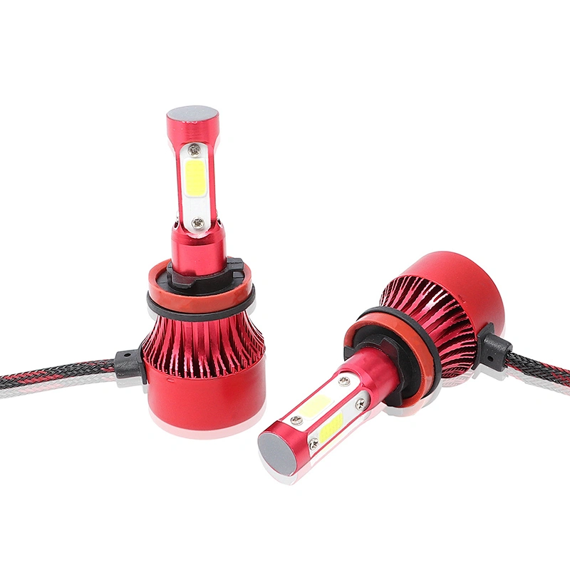 S2 Car LED 72W 4800lm 6500k H11 H4 H7 Light 4side X7 Led Headlights