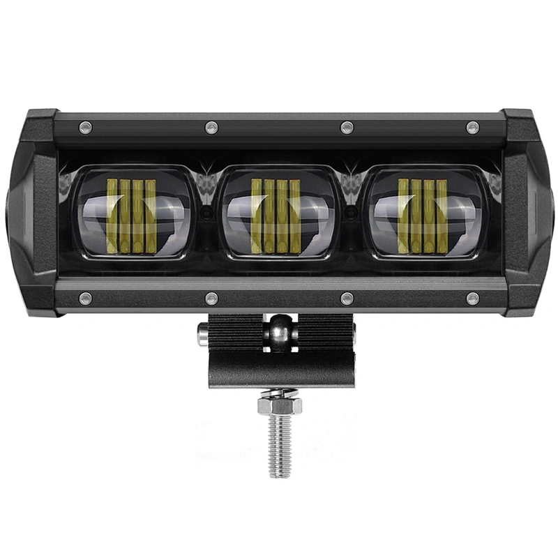 Auto Car Work Lamp 6D Single Row 60w 90w 180w 240w 120w Led Light Bar With Big Lens