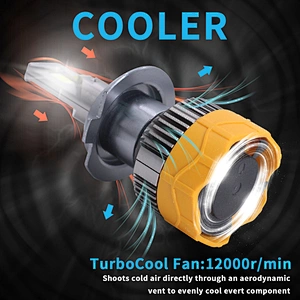 H4 Canbus Error free high and low beam led lights with 35W 8000lm  h7 led projector bulb