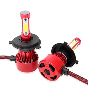 4sides COB Chips Led Bulbs H7 H4 9007 Led Light Headlamp For Car