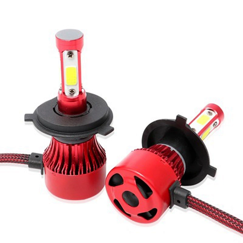 4sides COB Chips Led Bulbs H7 H4 9007 Led Light Headlamp For Car