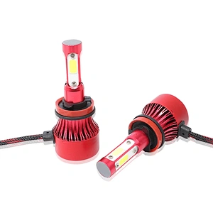 Car Headlights H1 H7 H11 4sides LED Lights S2 LED Offorad Headlights with Fan For Auto