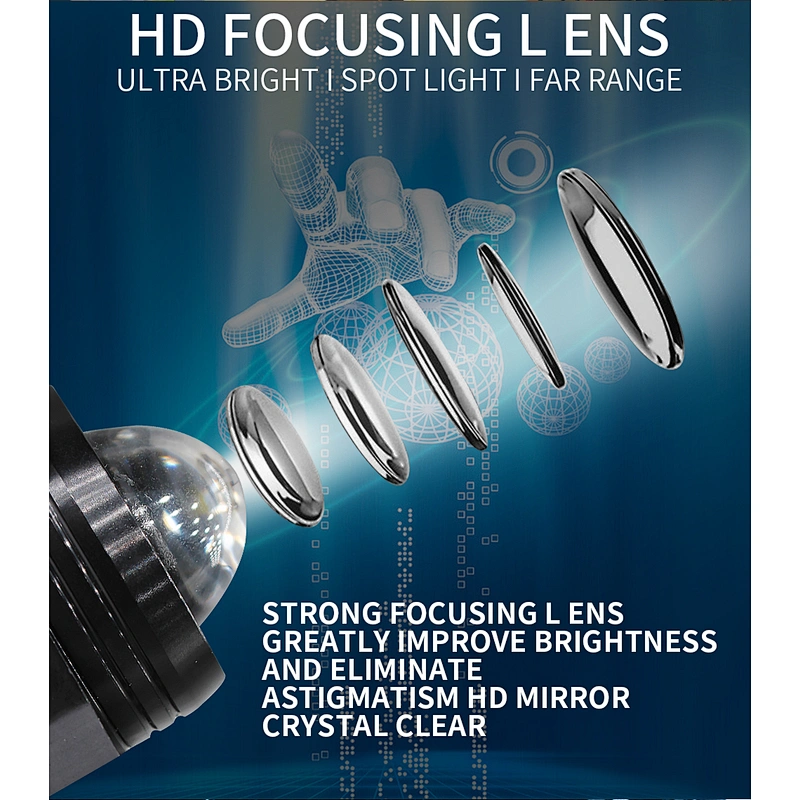 Lightechauto  5D Car Logo Light H4 50w  LED Work Light with auto LED Strip Light