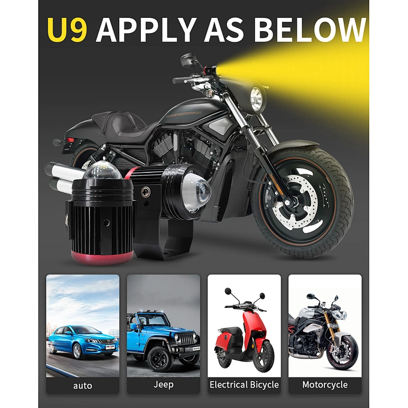 Lightechauto  5D Car Logo Light H4 50w  LED Work Light with auto LED Strip Light