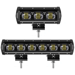 Auto Car Work Lamp 6D Single Row 60w 90w 180w 240w 120w Led Light Bar With Big Lens
