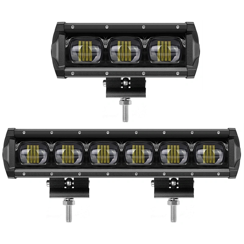 Auto Car Work Lamp 6D Single Row 60w 90w 180w 240w 120w Led Light Bar With Big Lens