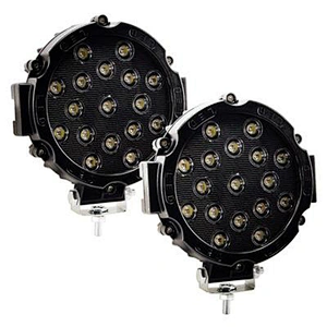Waterproof Red Black 7inch 51w Led Work Light For Offroad Truck
