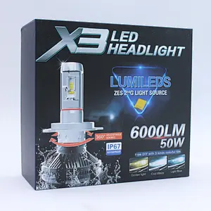 X3 LED Headlight H11 HB3 HB4 9005 9006 H8 H9 5202 H7 C6 S2 T1 S1 G5 F2 E70 LED Headlamp
