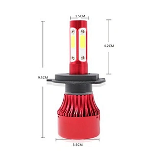 4sides Led H4 Headlights H1 H3 H7 H11 9005 9006 9012 9007 H13 6000k Car Light Bulbs