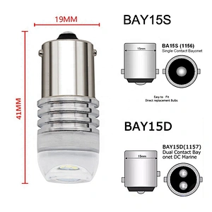 Strobe Steady Rear LED 1156 BA15S 1157 BA15Y Brake Turning Signal Light Red Blue Yellow White