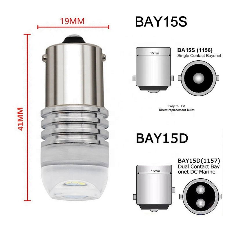 Strobe Steady Rear LED 1156 BA15S 1157 BA15Y Brake Turning Signal Light Red Blue Yellow White