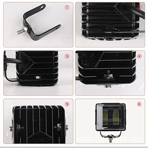 4X4 Car Led Square spotlight 20W Led Work Light For Ttruck Front Bumper