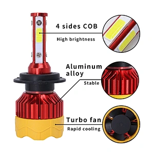 Auto Lighting Systems K7 H1 H3 H11 9005 9006 880 881 H7 6000k H4 Cob Led Headlight For car