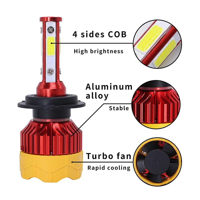Auto Lighting Systems K7 H1 H3 H11 9005 9006 880 881 H7 6000k H4 Cob Led Headlight For car