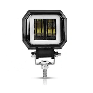 Factory 20W Angel Eyes White Yellow Blue Off Road 4x4 Round Square LED Work Lights for 12V cars Jeeps Trucks