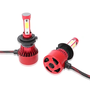 S2 Car LED 72W 4800lm 6500k H11 H4 H7 Light 4side X7 Led Headlights