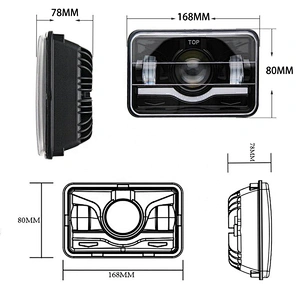 Wholesale 4X6 5inch 45W Luces LED Work Lights with DRL High Low beam for 12V 24V Trucks