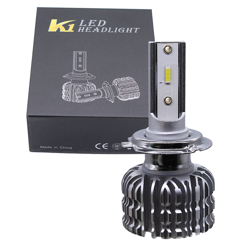 K1 12V CSP Chip Car Led Headlight H11 With Decoder Fan Cooling Waterproof IP68 Auto Led Headlight Bulbs H4