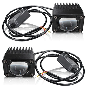 Lightechauto 50W Mini driving headlight yellow&white colors with truck light Electrical Bicycle headlight H4 H6
