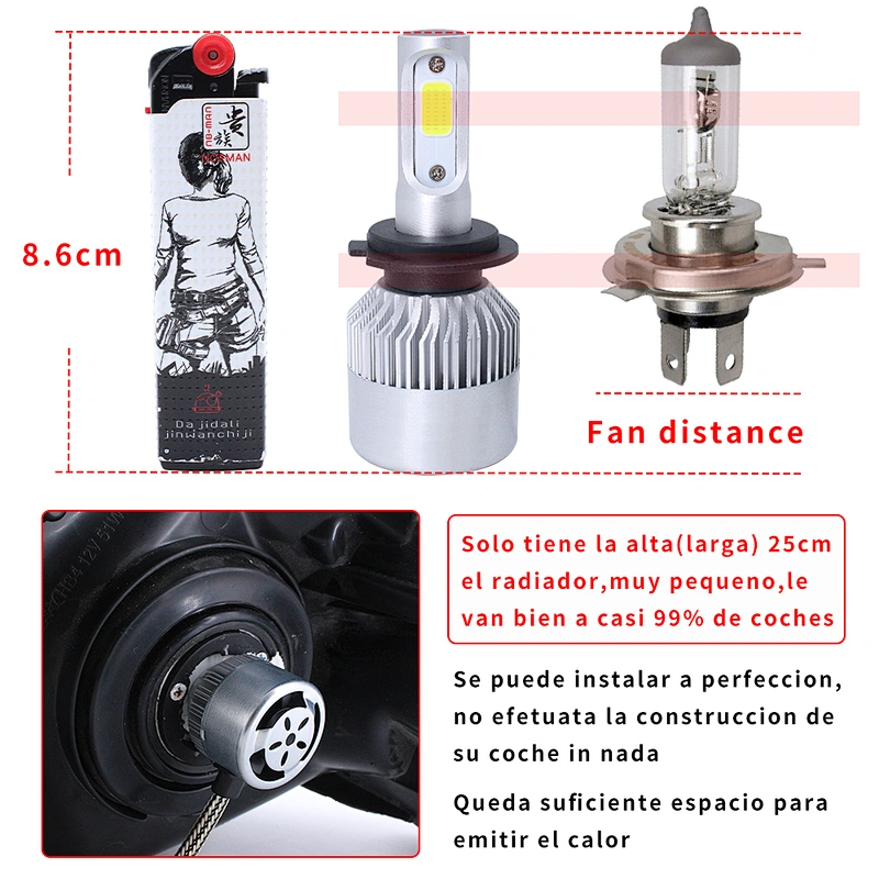 Lightechauto s2 led headlight csp H4 with auto lamp h7 h1 h3 h11 5202 light