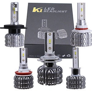 K1 H4 Fanless 16000lm 72W H7 H11 9005 Auto Car Head Lights Bulb Canbus zes csp 9006 H7 H1 H13 Led Headlight Led H4