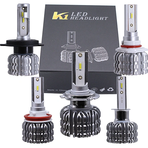 K1 H4 Fanless 16000lm 72W H7 H11 9005 Auto Car Head Lights Bulb Canbus zes csp 9006 H7 H1 H13 Led Headlight Led H4